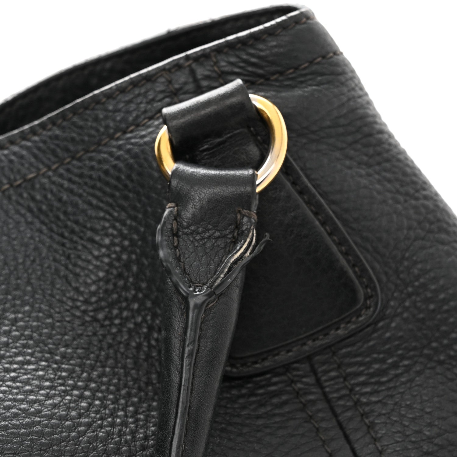 Prada Vitello Daino Tote Black 15 of 17