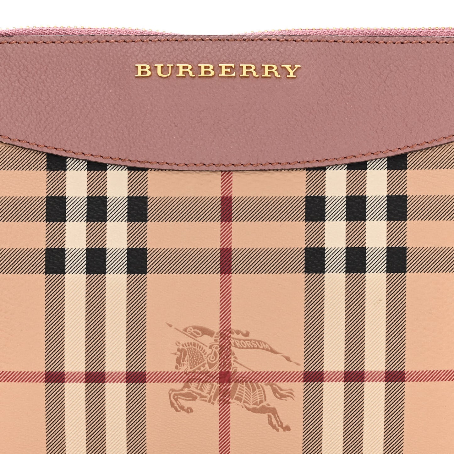 Haymarket Check Peyton Crossbody Clutch Bag Dusty Pink