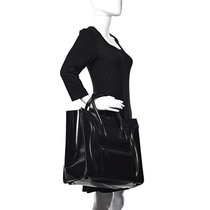 Celine Spazzolato Calfskin Mini Luggage Black 2 of 21