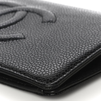 Chanel Caviar Timeless CC Yen Wallet Black 9 of 13