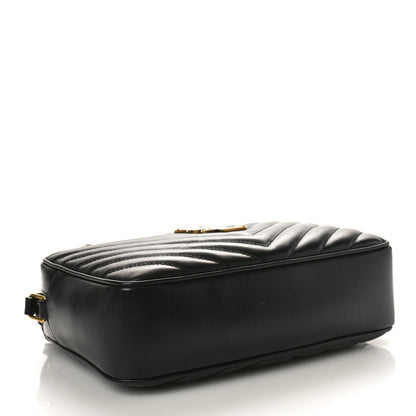 Saint Laurent Calfskin Matelasse Monogram Lou Camera Bag Black 4 of 10