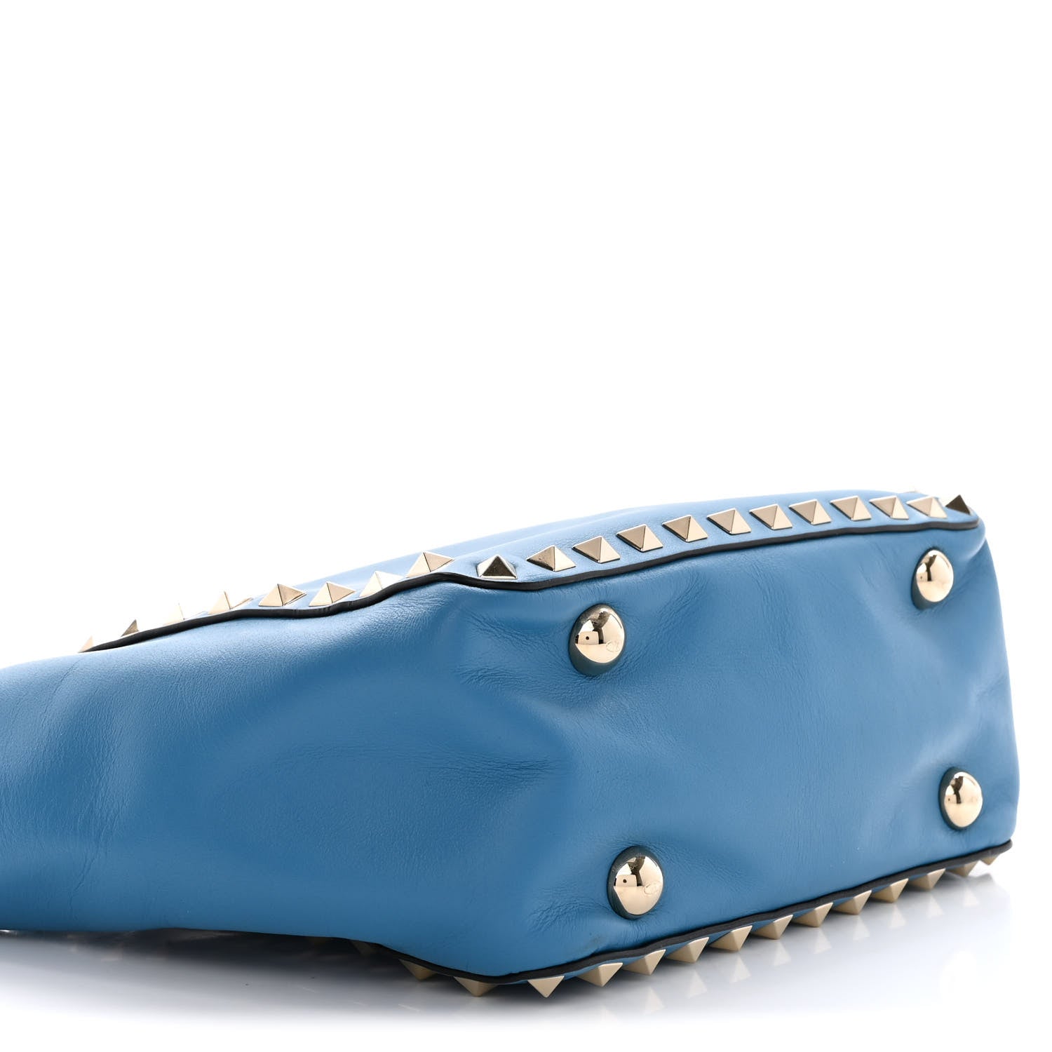 Valentino Garavani Vitello Mini Rockstud Tote Light Blue 8 of 11