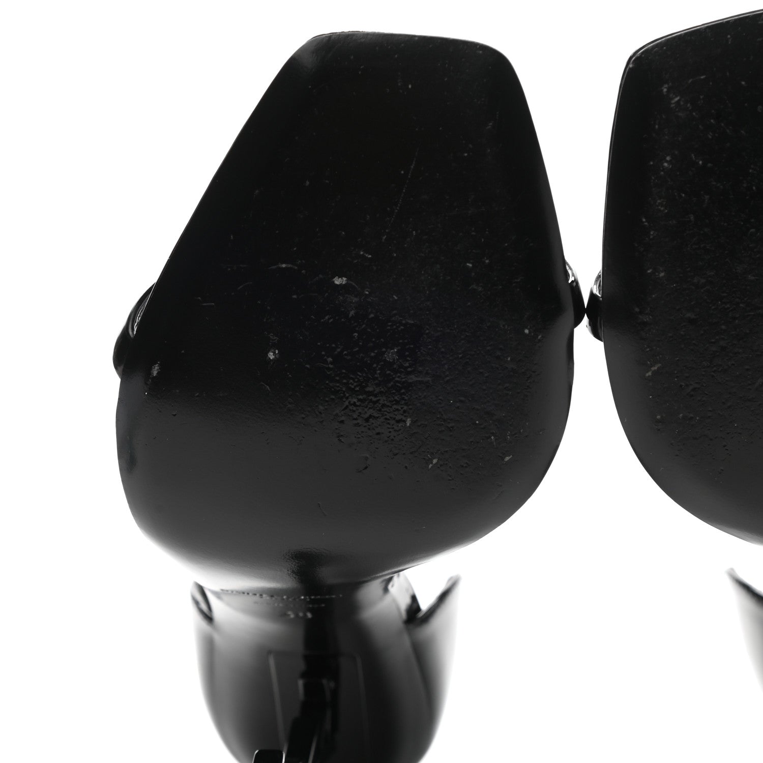Saint Laurent Patent Calfskin Opyum 110 Sandals 38 Black 6 of 11