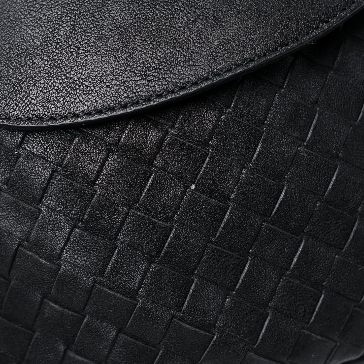 Nappa Intrecciato Belt Bag Black