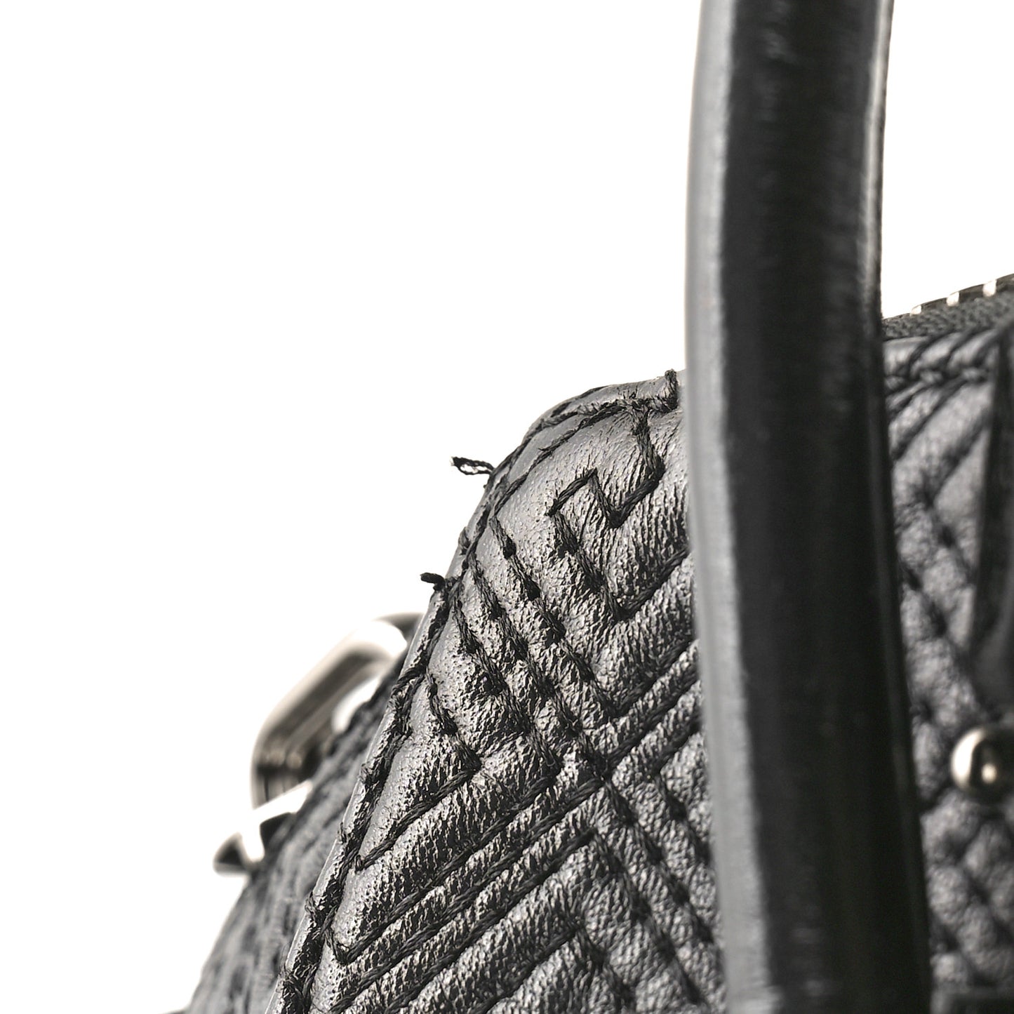 Lambskin Logo Embossed Small Studded Antigona Black