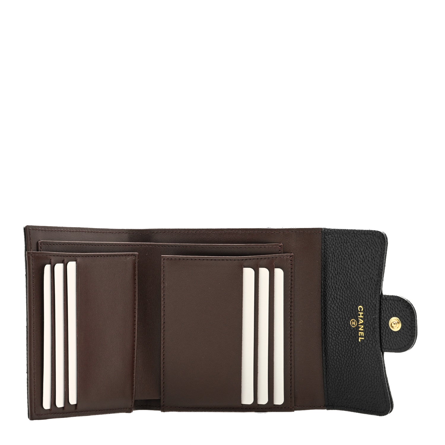 Chanel Caviar Quilted Compact Flap Wallet Black 5 of 8