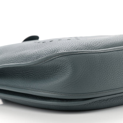 Hermes Taurillon Clemence Evelyne III GM Bleu Orage 8 of 10