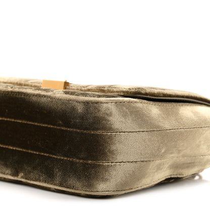Saint Laurent Velvet Matelasse Small Vicky Chain Bag Dark Vintage Olive 10 of 10