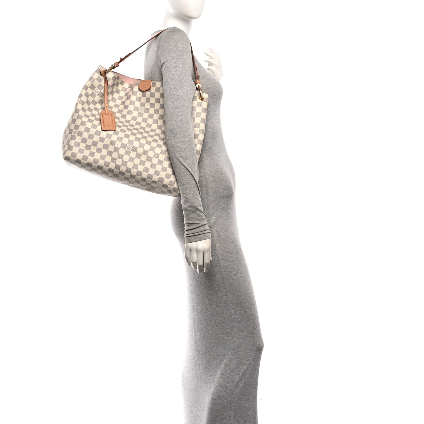 Damier Azur Graceful MM Rose Ballerine