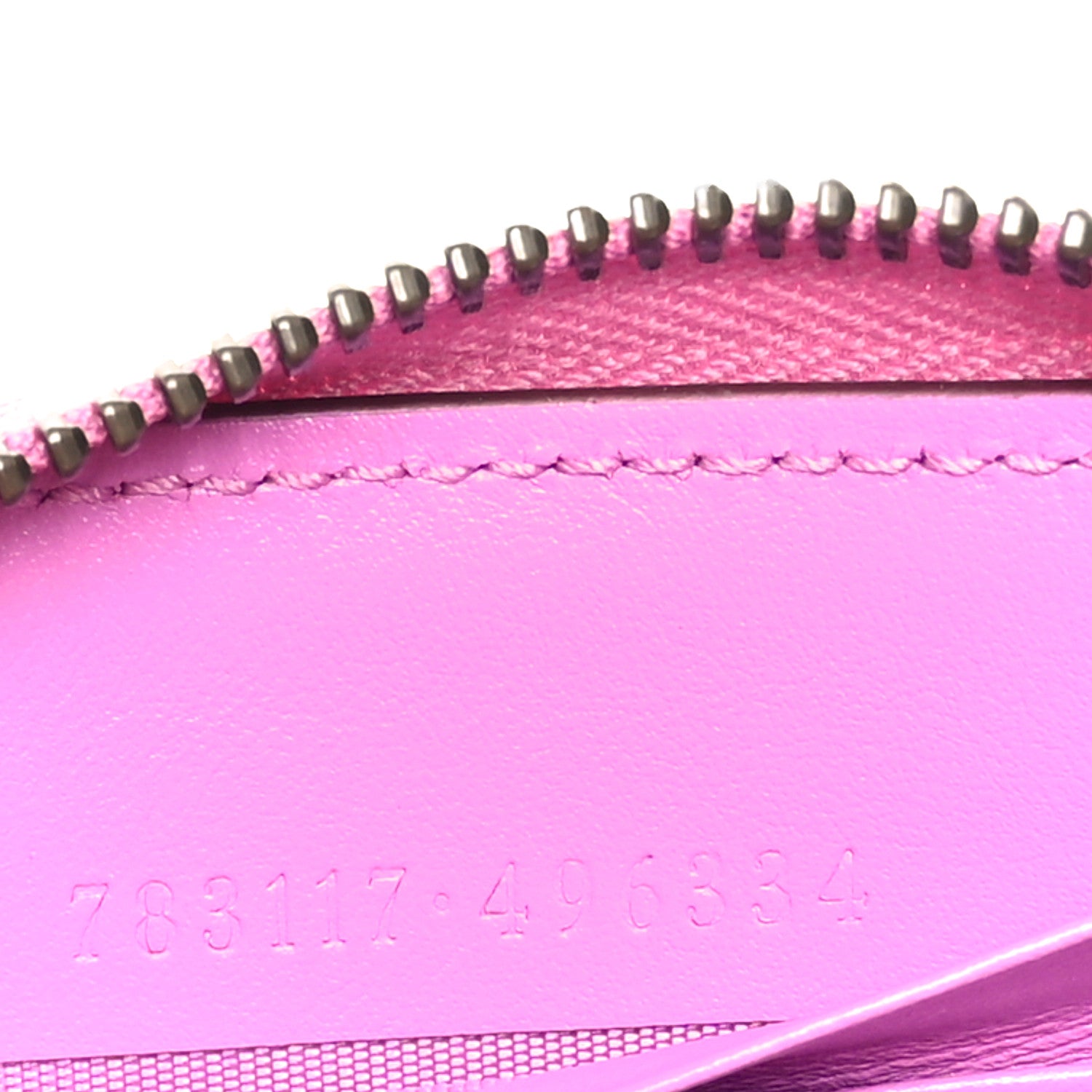 Gucci Calfskin GG Monogram GG Marmont Zip Around Wallet Lilac Yellow 7 of 10