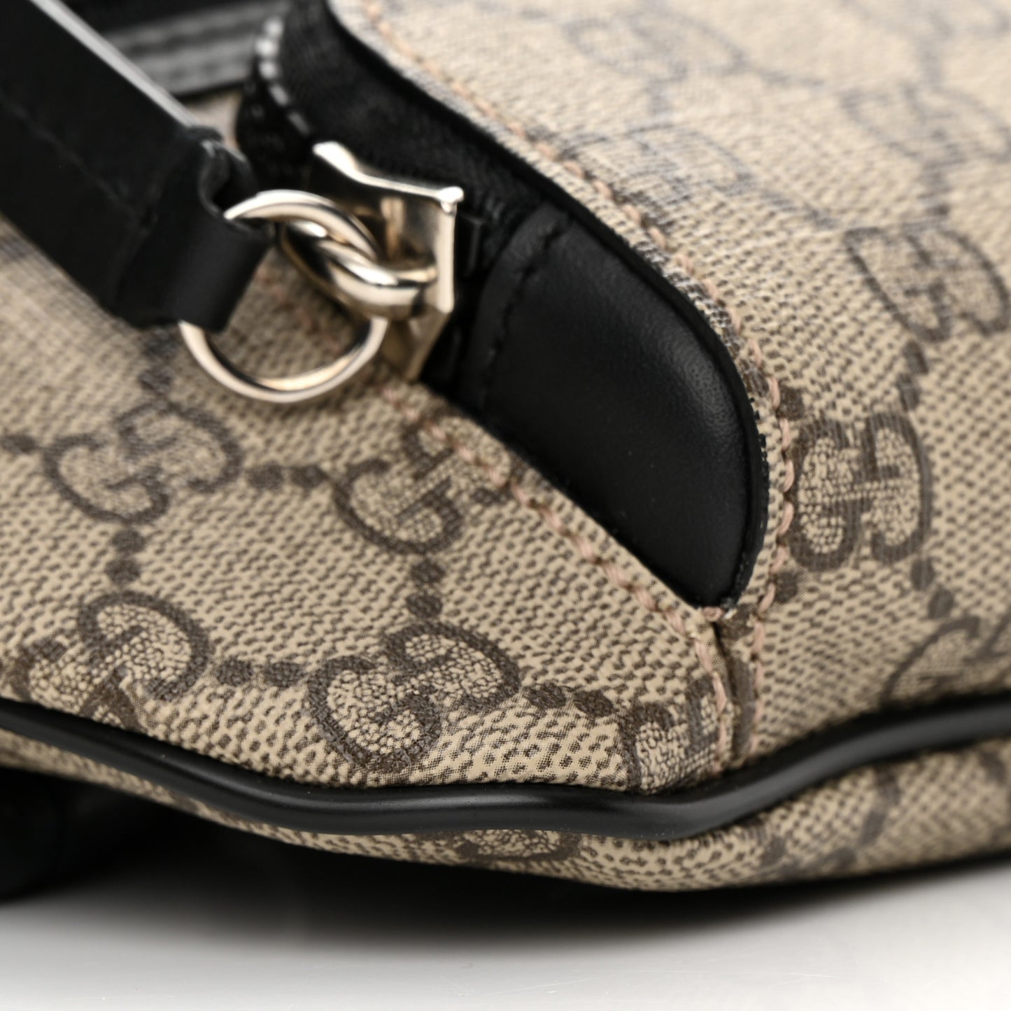 GG Supreme Monogram Belt Bag Black