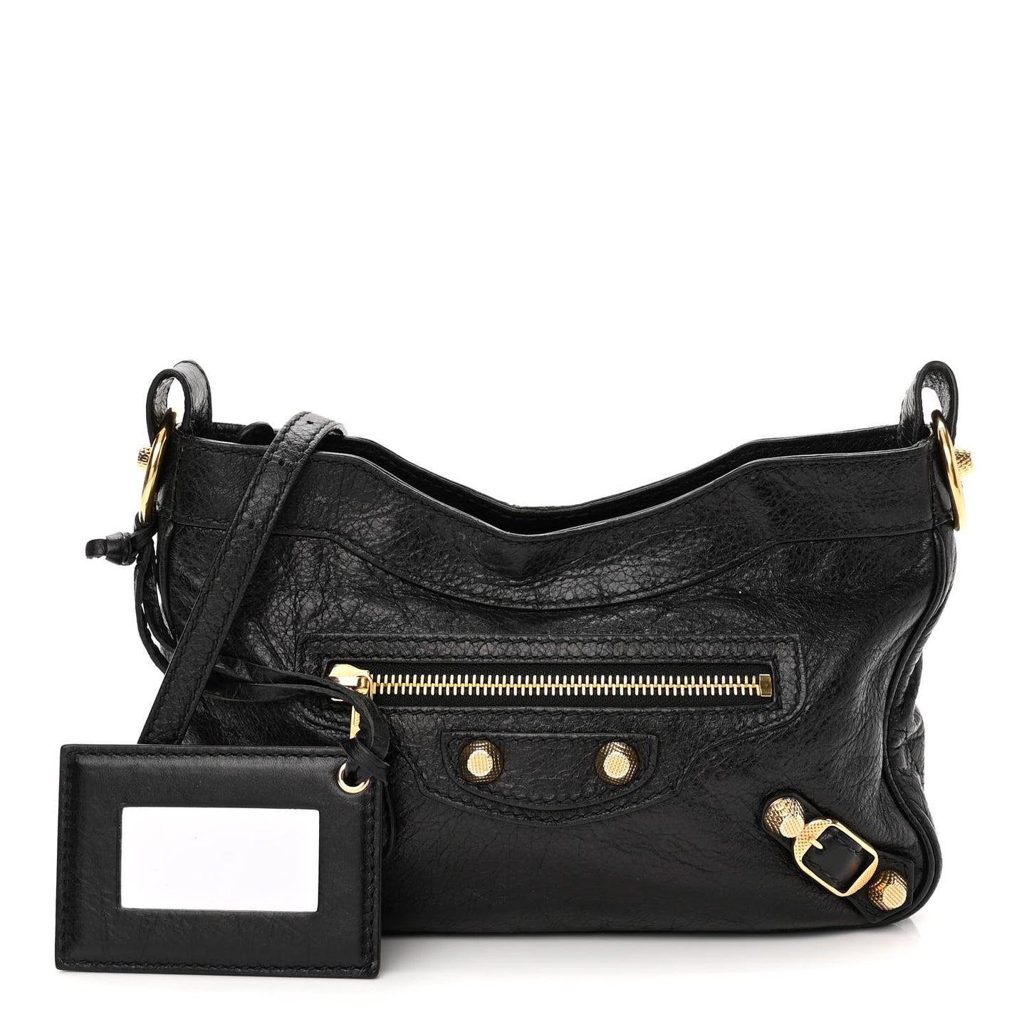 Agneau Giant 12 Gold Hardware Hip Black