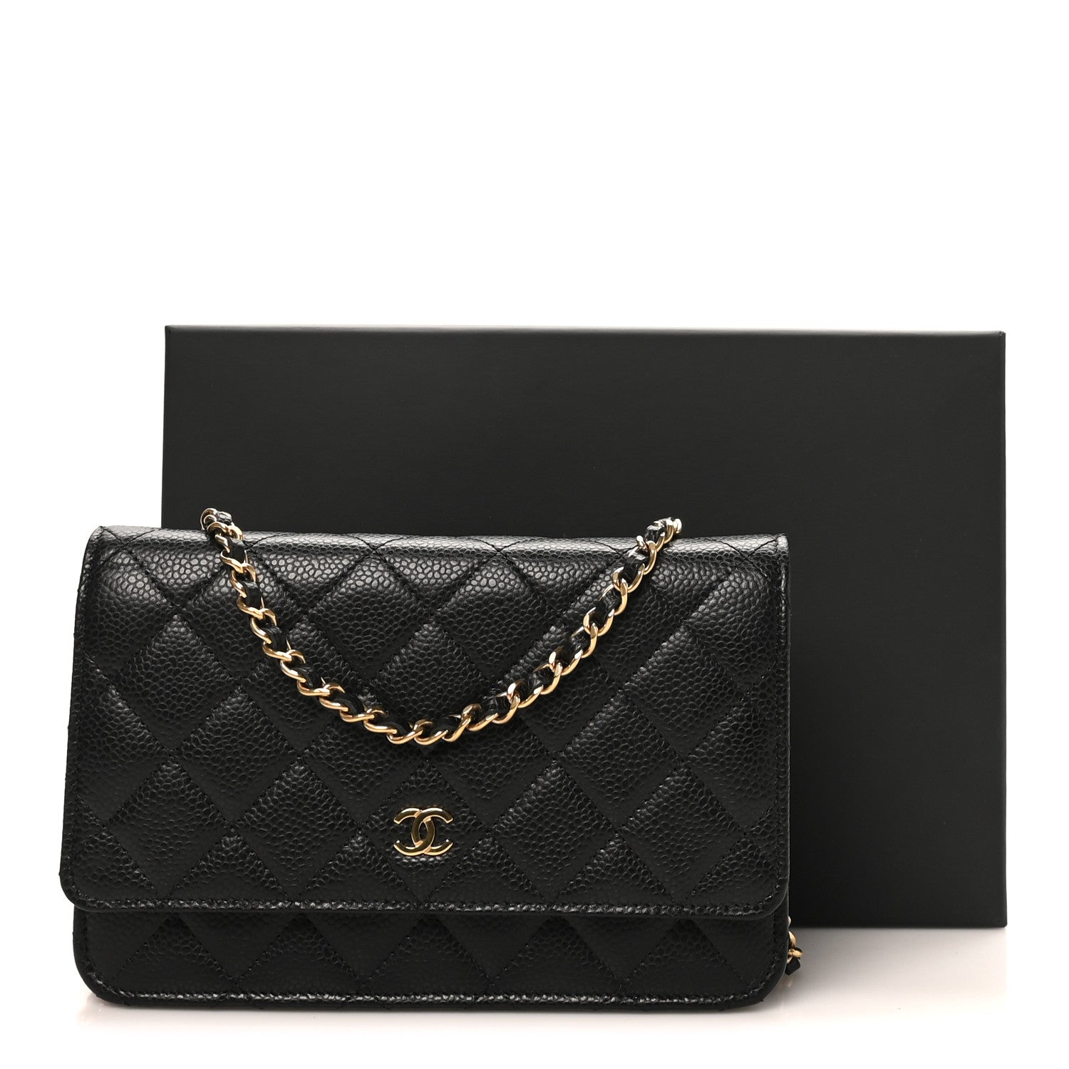Chanel Caviar Quilted Wallet on Chain WOC Black 12 of 12