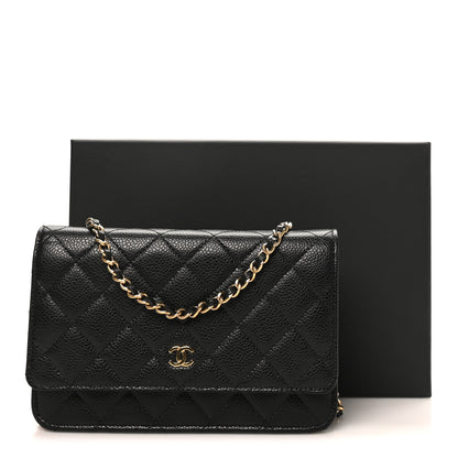 Chanel Caviar Quilted Wallet on Chain WOC Black 12 of 12