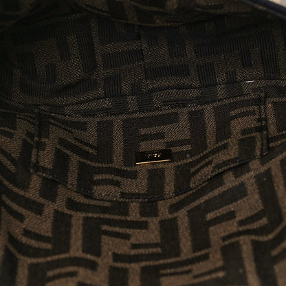 Fendi Fabric Jacquard FF 1974 Mini Baguette Tobacco Moro Black 5 of 14