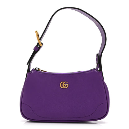 Gucci Goatskin Mini Aphrodite Shoulder Bag Shine Purple 1 of 10