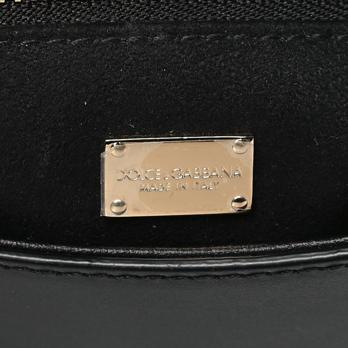 Calfskin DG Logo Top Handle Tote Black