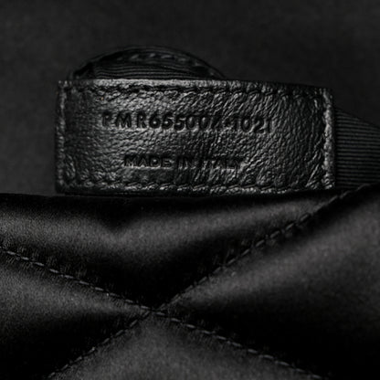 Saint Laurent Satin Quilted Sade Puffer Envelope Clutch Black 7 of 9