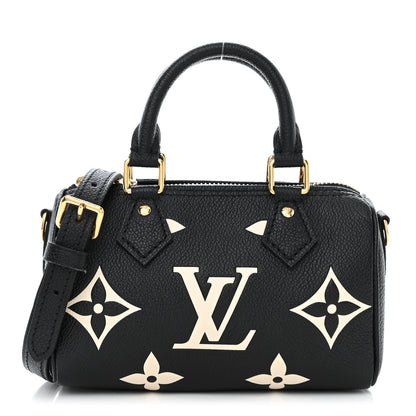 Louis Vuitton Empreinte Monogram Giant Nano Speedy Black Beige 1 of 10