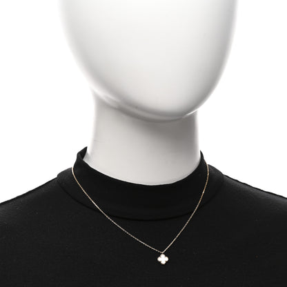 Van Cleef & Arpels 18K Yellow Gold Mother of Pearl Sweet Alhambra Pendant Necklace 2 of 6