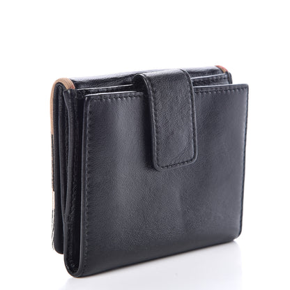 Burberry Calfskin Nova Check Compact Wallet Black 3 of 8