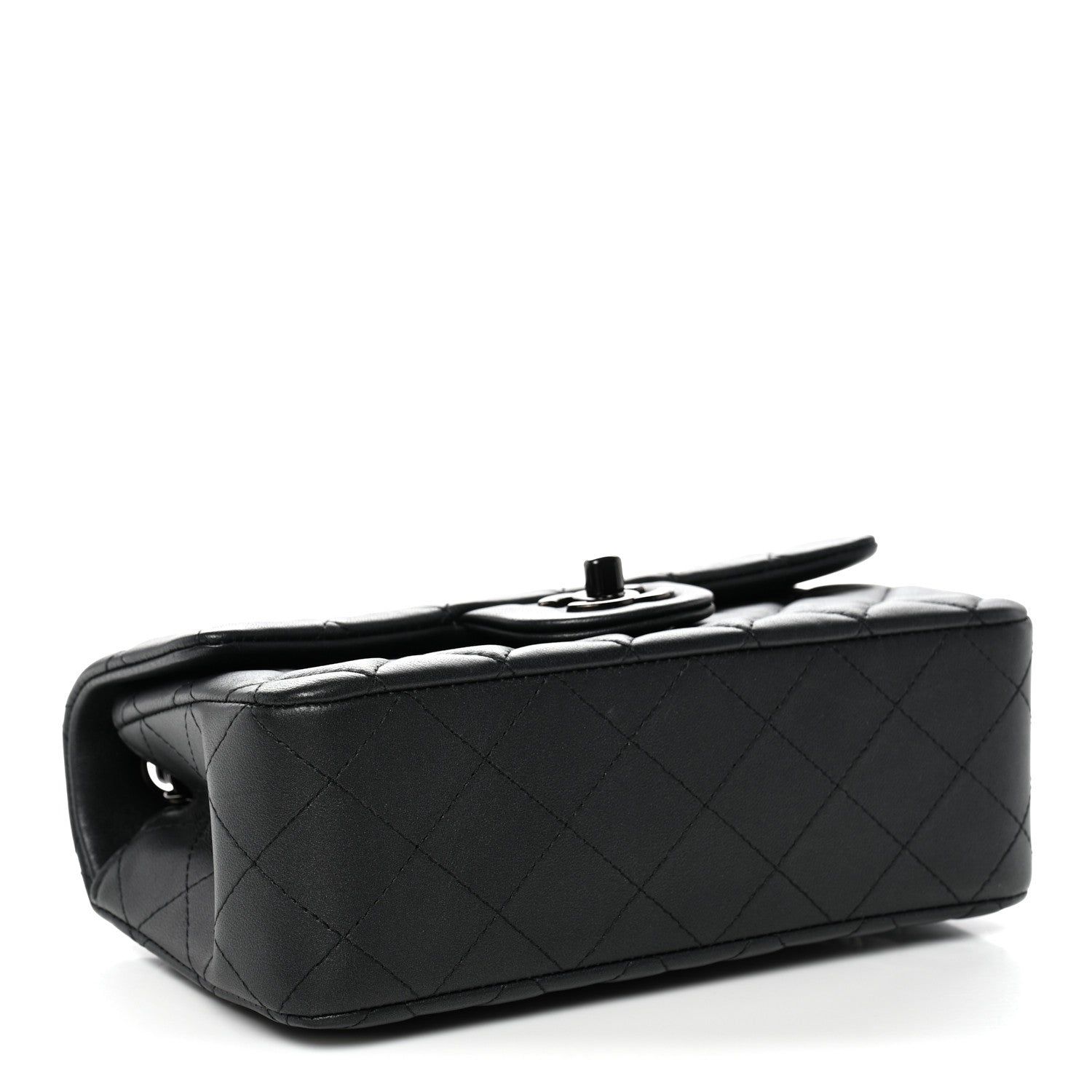 Chanel Lambskin Quilted Mini Rectangular Flap So Black 4 of 10