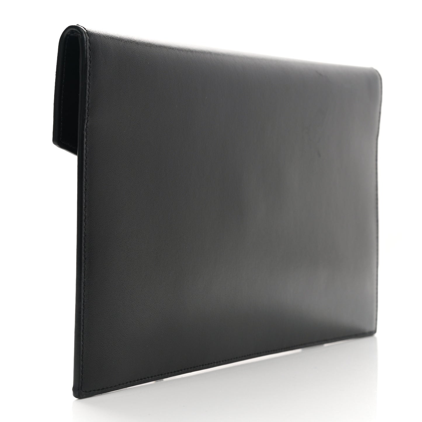 Smooth Shiny Calfskin Monogram Uptown Pouch Black