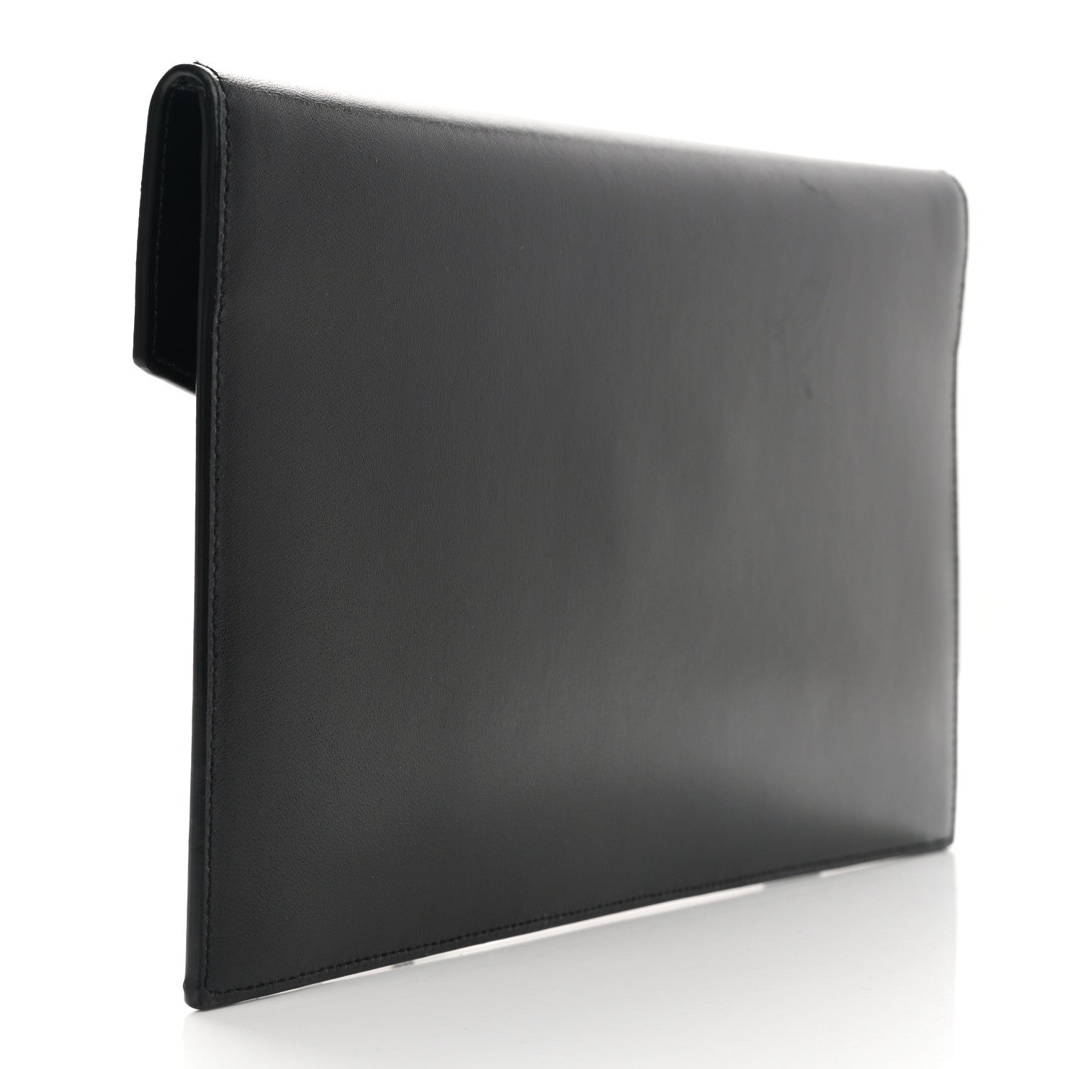 Saint Laurent Smooth Shiny Calfskin Monogram Uptown Pouch Black 3 of 8