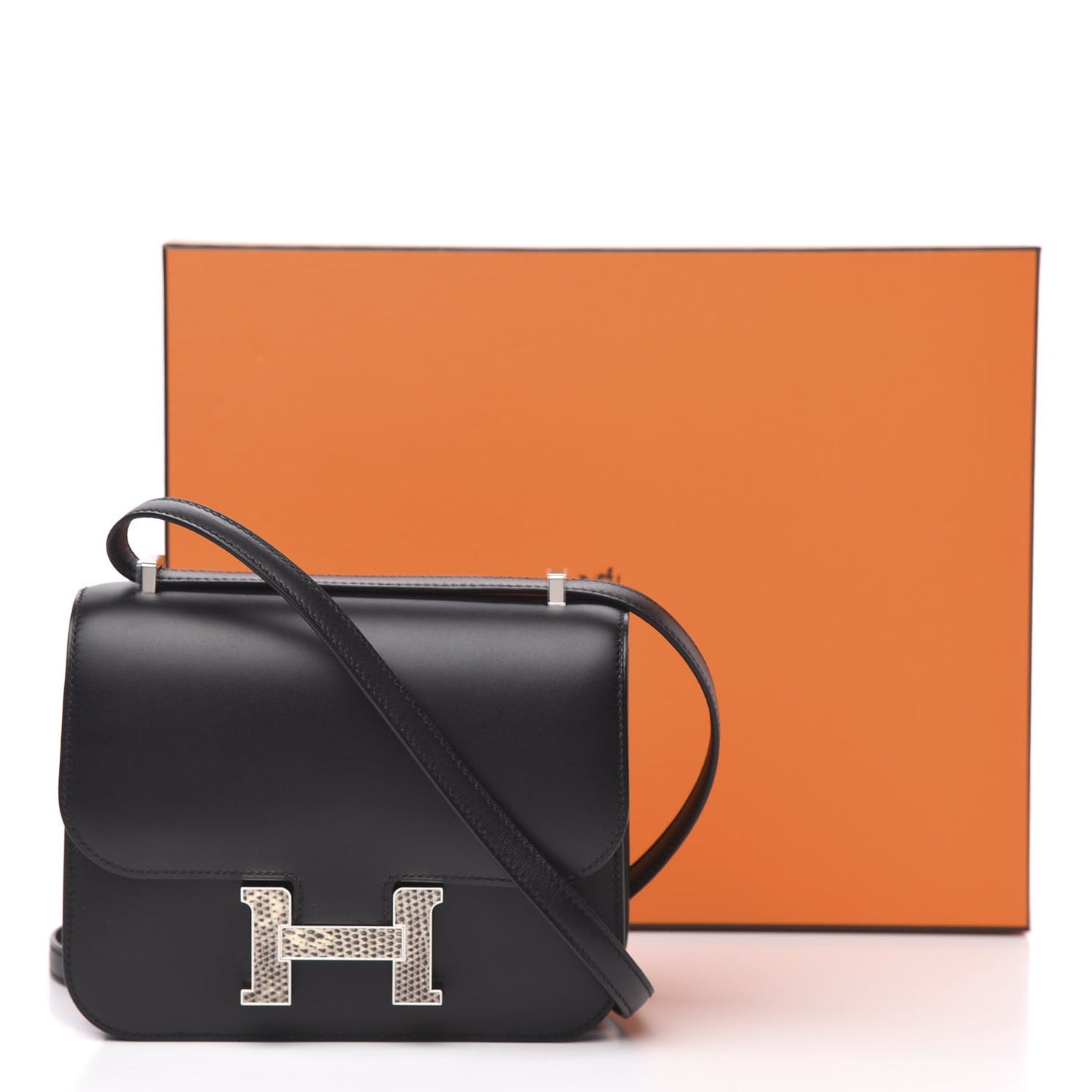 Veau Monsieur Lizard Constance 18 Black Ombre
