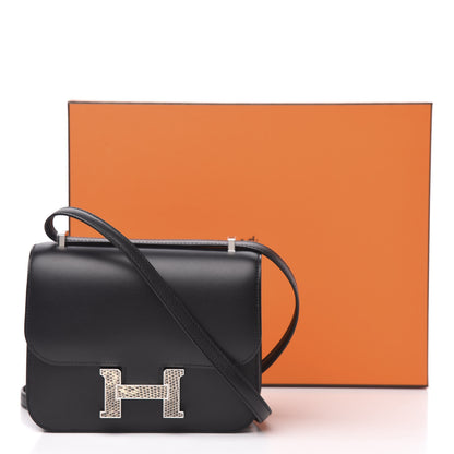 Hermes Veau Monsieur Lizard Constance 18 Black Ombre 15 of 15