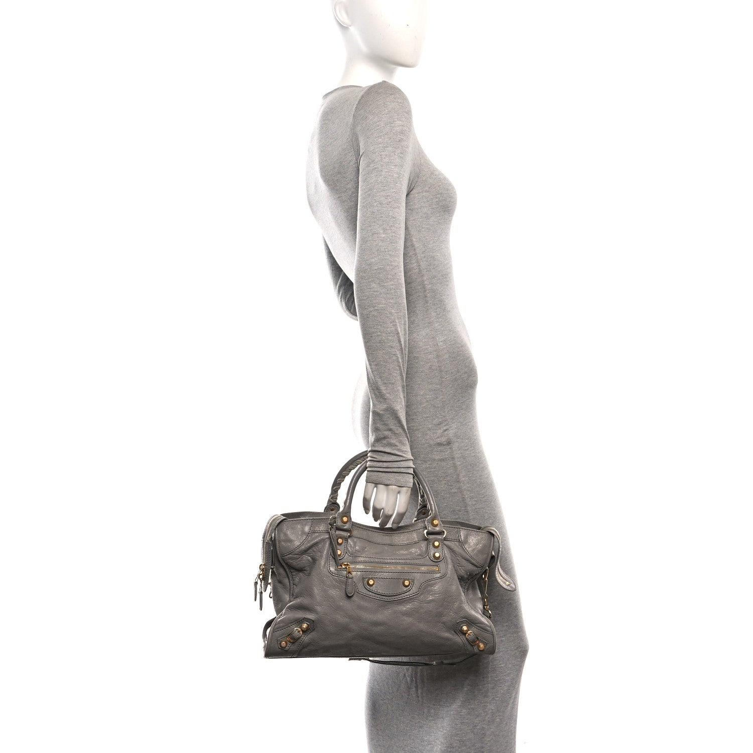 Balenciaga Agneau Giant 12 Gold Hardware City Gris Pyrite 2 of 11