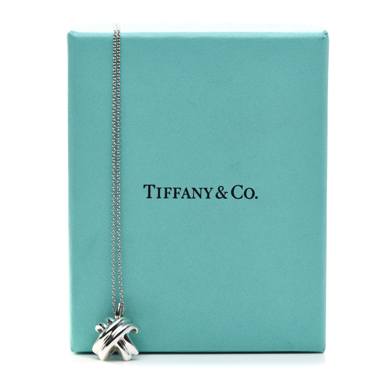 Tiffany Sterling Silver Signature X Pendant Necklace 7 of 7