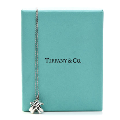 Tiffany Sterling Silver Signature X Pendant Necklace 7 of 7