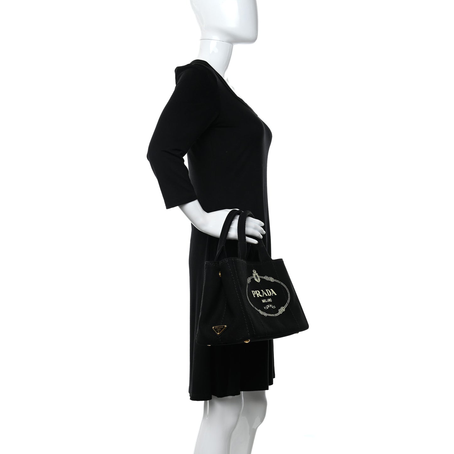 Canapa Small Logo Tote Black Talco