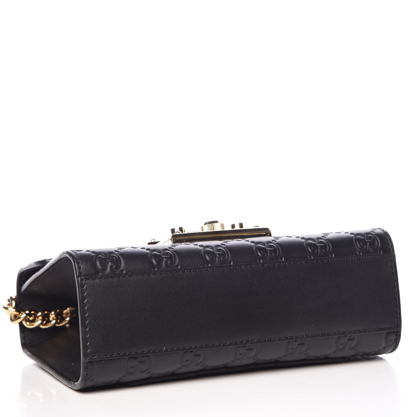 Guccissima Small Padlock Shoulder Bag Black