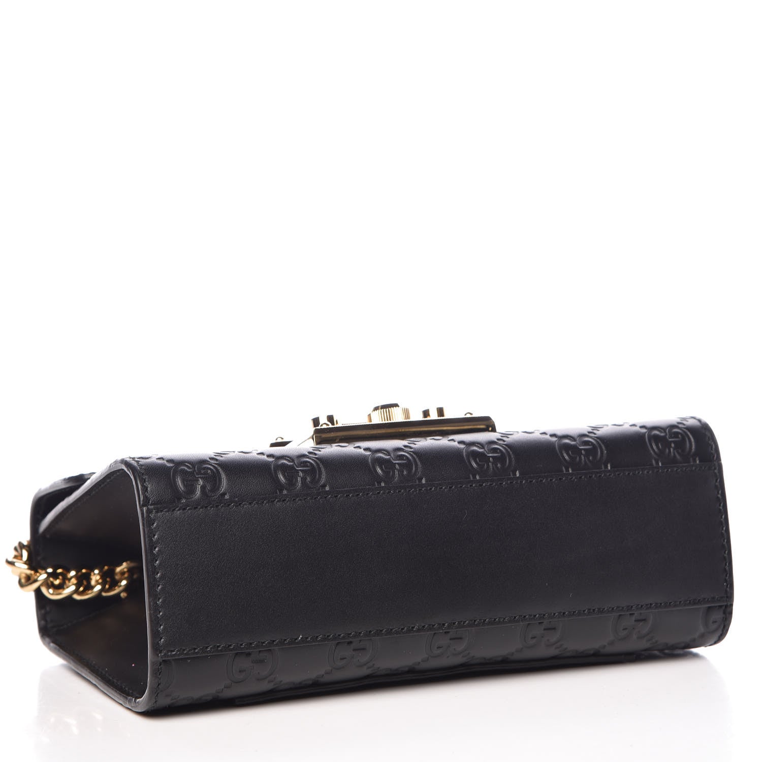 Gucci Guccissima Small Padlock Shoulder Bag Black 4 of 16