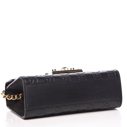Gucci Guccissima Small Padlock Shoulder Bag Black 4 of 16