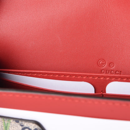 Gucci GG Supreme Monogram Blooms Chain Wallet Blue 7 of 9