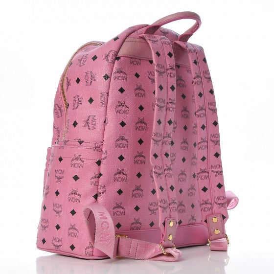 MCM Visetos Medium Sprinkle Stud Stark Backpack Pink 2 of 14