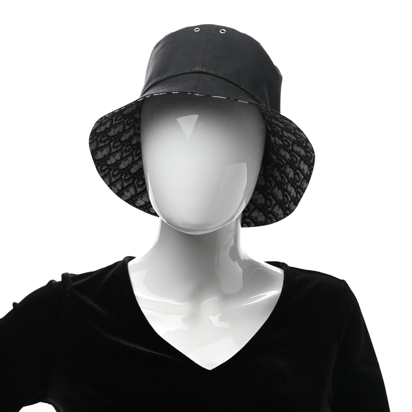 Oblique Reversible Teddy-D Brim Bucket Hat 58 Black