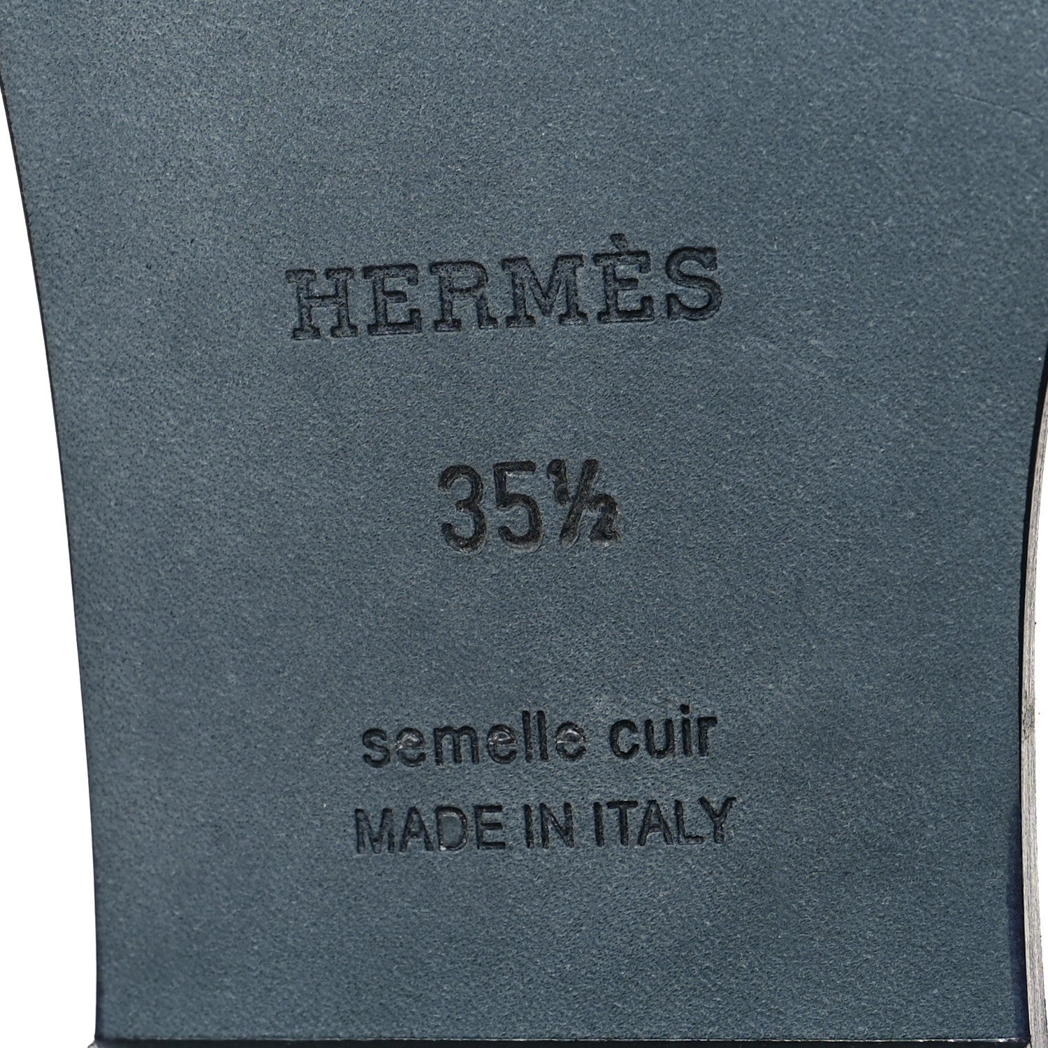 Hermes Denim Canvas Oran Sandals 35.5 Bleu Brut 7 of 8