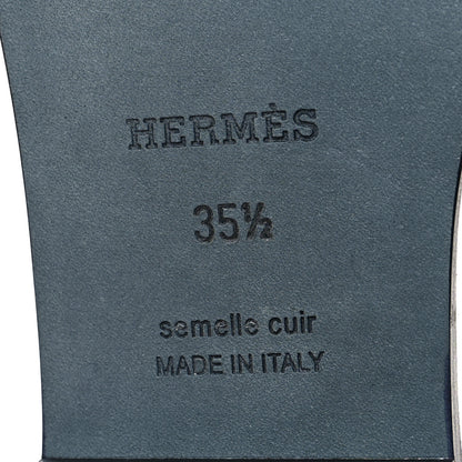 Hermes Denim Canvas Oran Sandals 35.5 Bleu Brut 7 of 8