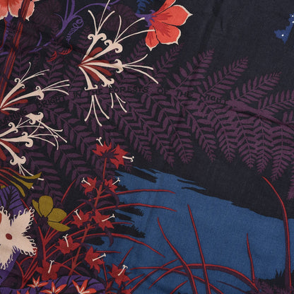 Hermes Cashmere Silk Tyger Tyger Shawl 140 Bleu Nuit Acajou Prune 4 of 6