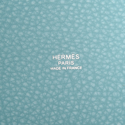 Hermes Taurillon Clemence Picotin Lock 18 PM Bleu Atoll 6 of 11