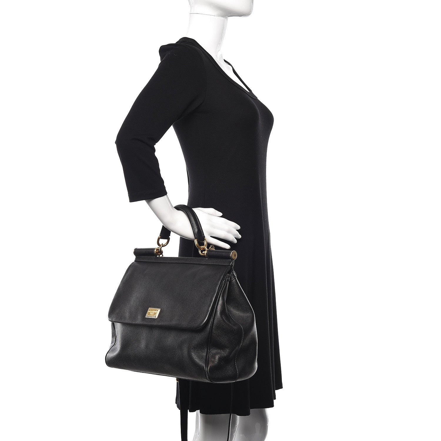 Dolce & Gabbana Dauphine Large Miss Sicily Satchel Black 3 of 13