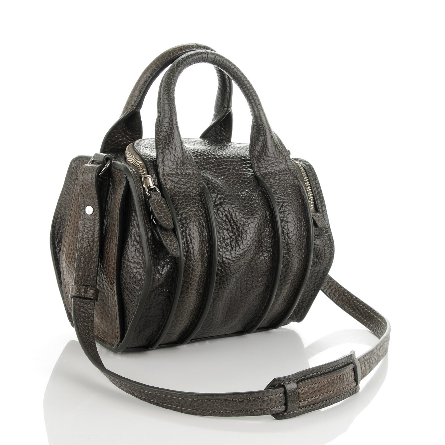 Pebbled Lambskin Inside Out Rockie Gunpowder