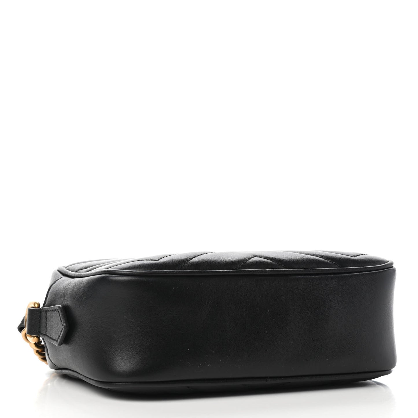 Calfskin Matelasse Mini GG Marmont Chain Shoulder Bag Black