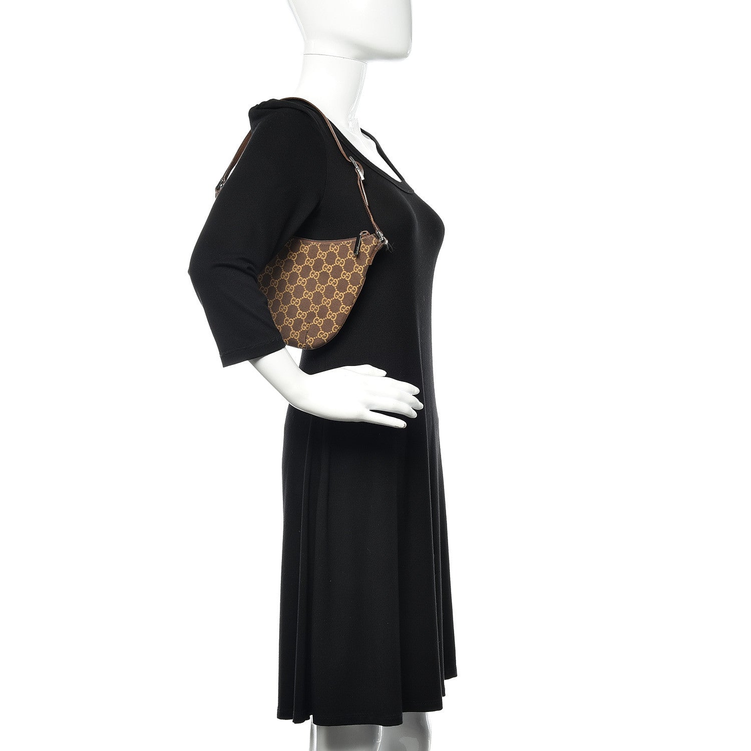 Gucci Monogram Shoulder Bag Dark Brown 2 of 13