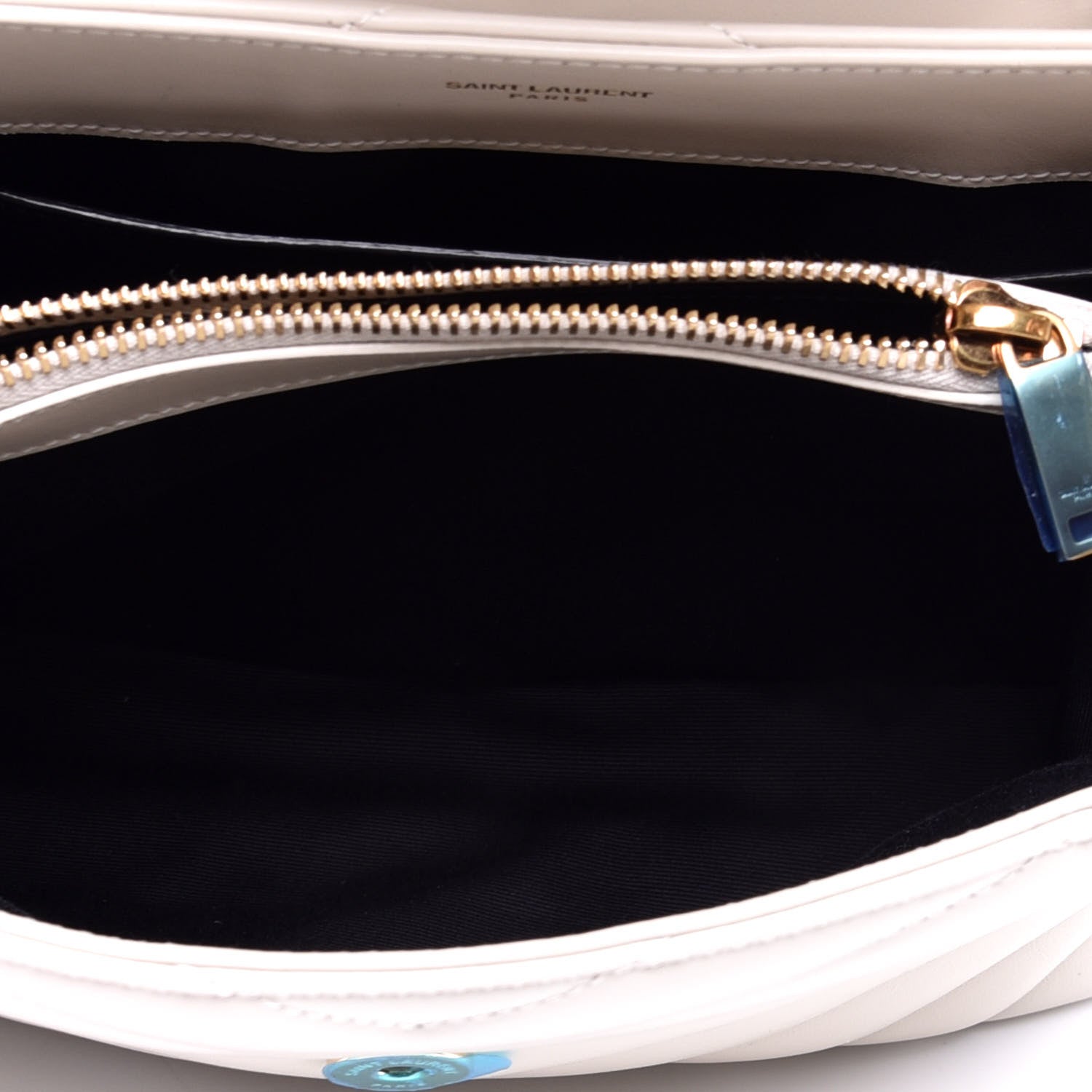Saint Laurent Calfskin Y Quilted Monogram Small Loulou Chain Satchel Crema Soft 5 of 8