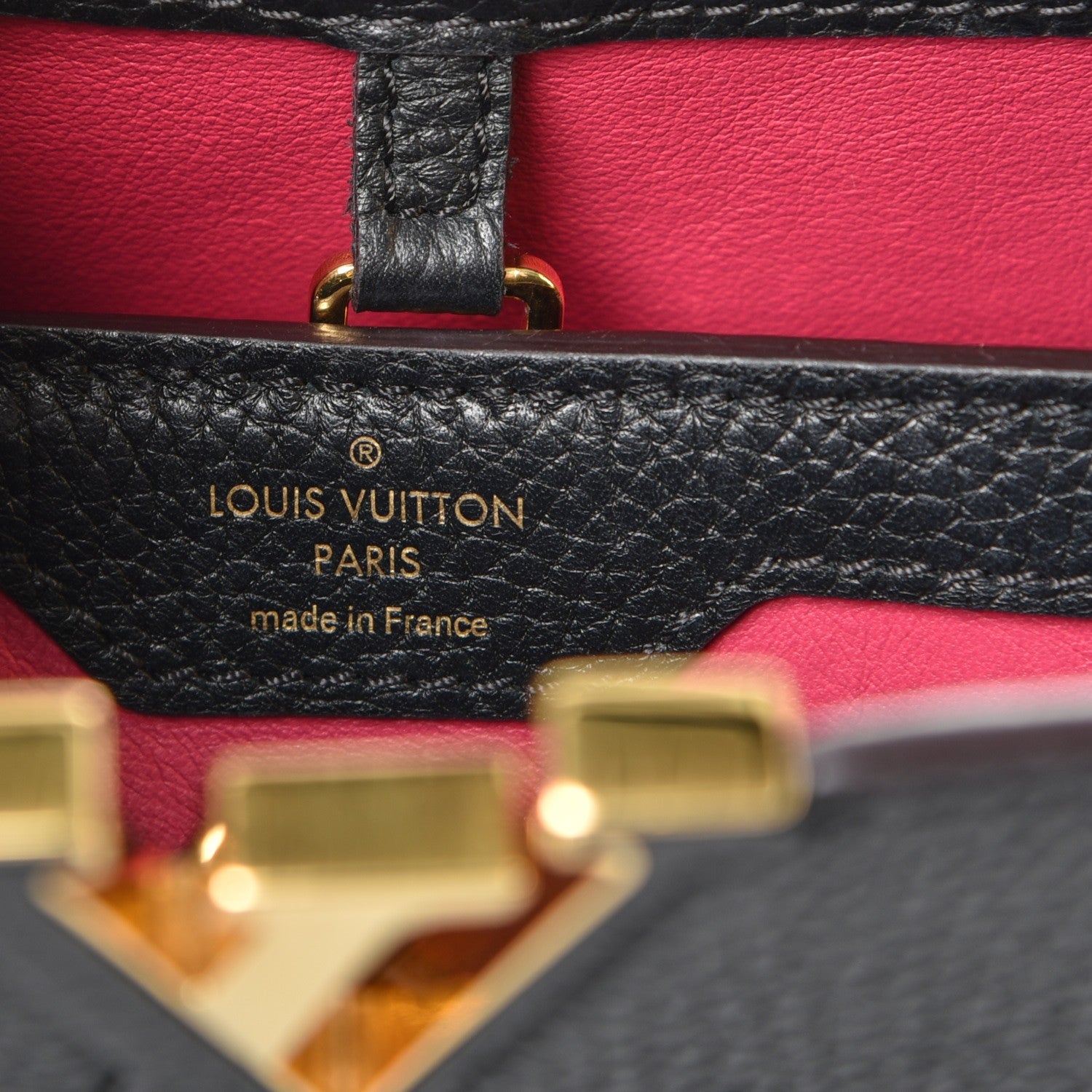 Louis Vuitton Taurillon Capucines PM Black 6 of 7